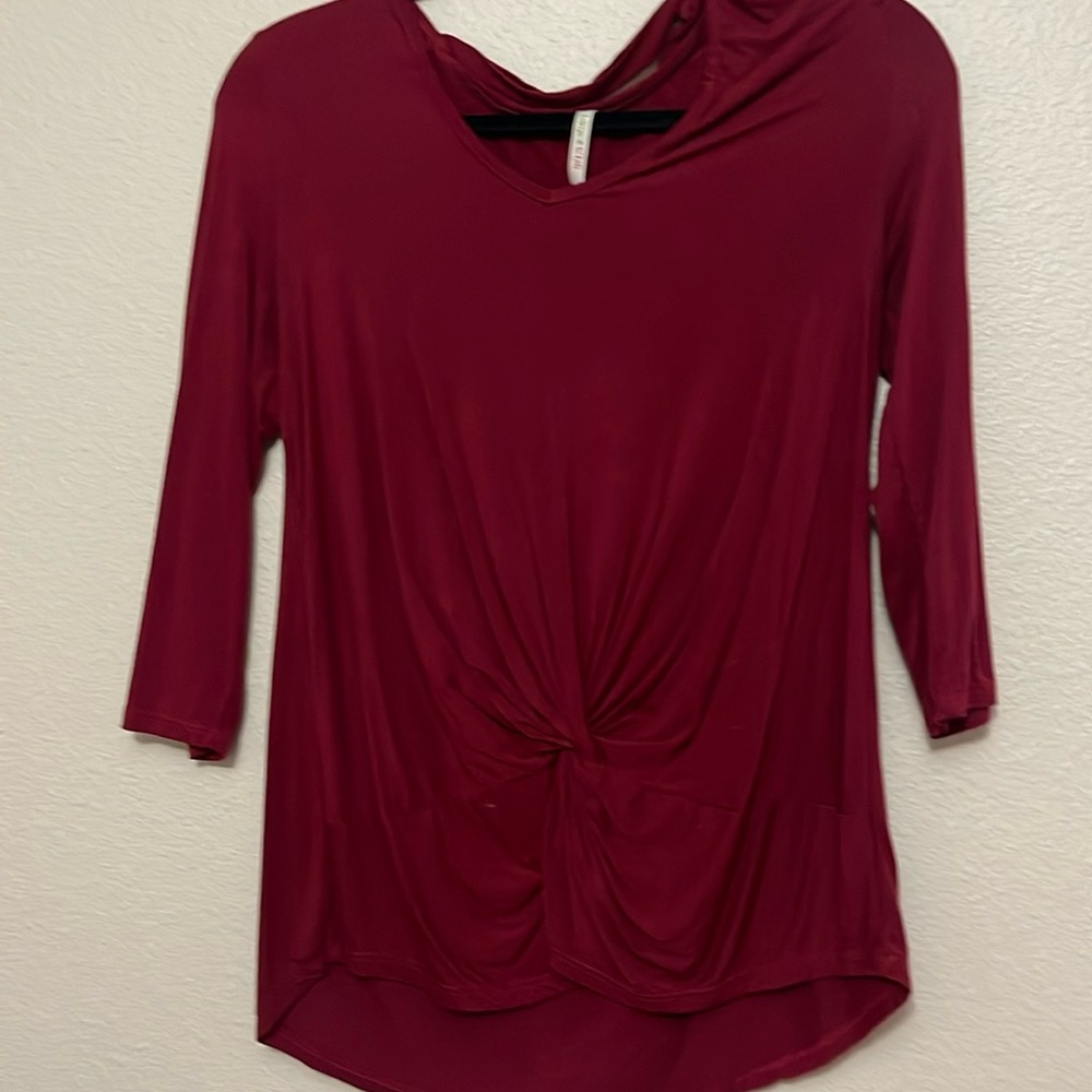 Wine colored blouse